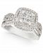 Diamond Princess Halo Cluster Engagement Ring (1-1/3 ct. t. w. ) in 14k White Gold