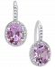 Amethyst (2-2/5 ct. t. w. ) and Diamond Accent Drop Earrings in Sterling Silver