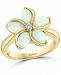 Effy Opal (1-3/8 ct. t. w. ) & Diamond (1/20 ct. t. w. ) Flower Ring in 14k Gold