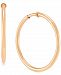 Pressure Closure Clip-On Medium Hoop Earrings in 14k Gold, 1.57"