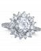 Cubic Zirconia Cluster Statement Ring in Sterling Silver