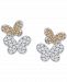 Giani Bernini Champagne & Clear Cubic Zirconia Butterfly Stud Earrings in Sterling Silver, Created for Macy's