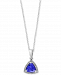 Tanzanite Royale by Effy Tanzanite (5/8 ct. t. w. ) and Diamond Accent Pendant Necklace in 14k White Gold