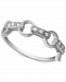 Diamond Open Circle Link Statement Ring (1/10 ct. t. w. ) in Sterling Silver