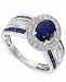 Effy Sapphire (2-3/8 ct. t. w. ) & Diamond (1/2 ct. t. w. ) Statement Ring in 14k White Gold