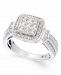 Diamond Princess Halo Engagement Ring (1 ct. t. w. ) in 14k White Gold