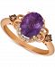 Le Vian Grape Amethyst (1-3/8 ct. t. w. ) & Diamond (1/5 ct. t. w. ) Ring in 14k Rose Gold