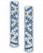 Blue & White Diamond Animal Print Hoop Earrings (1/2 ct. t. w. ) in Sterling Silver
