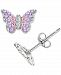 Giani Bernini Cubic Zirconia Colorful Butterfly Stud Earrings in Sterling Silver, Created for Macy's