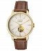 Gevril Men's Mulberry Swiss Automatic Brown Leather Strap Watch 42mm