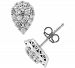 Lab Created Diamond Pear Cluster Stud Earrings (3/8 ct. t. w. ) in Sterling Silver
