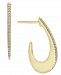 Diamond Thin-Edge Teardrop Hoop Earrings (1/8 ct. t. w. ) in 14k Yellow Gold