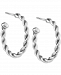 American West Small Twist Hoop Earrings in Sterling Silver, 1"