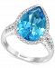 Effy Blue Topaz (5-7/8 ct. t. w. ) & Diamond (1/3 ct. t. w. ) Ring in 14k White Gold