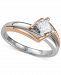 Diamond Princess Two-Tone Solitaire Engagement Ring (1/2 ct. t. w. ) in 14k Gold & White Gold