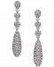 Eliot Danori Silver-Tone Pave Crystal Drop Earrings, Created for Macy's