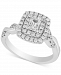 Diamond Square Cluster Statement Ring (1 ct. t. w. ) in 14k White Gold