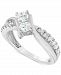 Diamond (1 ct. t. w. ) Two Stone Engagement Ring in 14k White Gold