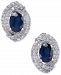 Sapphire (2 ct. t. w. ) and Diamond (5/8 ct. t. w. ) Stud Earrings in 14k White Gold (Also Available in Ruby & Emerald)