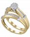 Certified Diamond (1/3 ct. t. w. ) Bridal Set in 14K Yellow and White Gold
