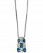 Effy London Blue Topaz 18" Pendant Necklace (4-1/5 ct. t. w. ) in Sterling Silver & 18k Gold