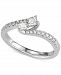 Diamond Two-Stone Bypass Engagement Ring (1/2 ct. t. w. ) in 14k White Gold