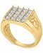 Men's Four Row Diamond Ring (1-1/2 ct. t. w. ) in 10k Gold