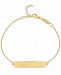 Sarah Chloe Id Plate Chain Bracelet in 14k Gold-Plated Sterling Silver