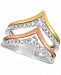 Le Vian Creme Brulee Nude Diamond Chevron Statement Ring (7/8 ct. t. w. ) in 14k Gold, White Gold & Rose Gold