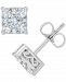 Diamond Square Cluster Stud Earrings (1 ct. t. w. ) in 14k White Gold