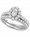 Macy's Star Signature Diamond Oval Cut Halo Engagement Bridal Set (2 ct. t. w. ) in 14k White Gold