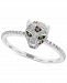 Effy Diamond (1/3 ct. t. w. ) & Tsavorite Accent Panther Statement Ring in 14k White Gold
