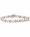 Diamond Heart Link Bracelet (1 ct. t. w. ) in Sterling Silver & Rose Gold-Plated Sterling Silver
