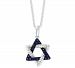 Effy Sapphire Star of David 18" Pendant Necklace (1/5 ct. t. w. ) in 14k White Gold