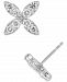 Forever Grown Diamonds Lab-Created Diamond Flower Cluster Stud Earrings (1/2 ct. t. w. ) in Sterling Silver