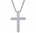 Macy's Star Signature Certified Diamond (1-1/2 ct. t. w. ) Cross Pendant Necklace in 14k White Gold
