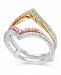 Certified Diamond (1/2 ct. t. w. ) Guard Ring in 14K White, Rose and Yellow Gold