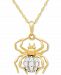 Diamond Spider Pedant Necklace (1/10 ct. t. w. ) in 10k Gold