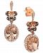 Effy Morganite (3-1/2 ct. t. w. ) & Diamond (1/3 ct. t. w. ) Drop Earrings in 14k Rose Gold