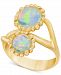 Opal Beaded Flower-Inspired Ring (1-3/4 ct. t. w. ) in 14k Gold-Plated Sterling Silver