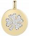 Charmbar Cubic Zirconia Clover "Lucky to Have" Reversible Charm Pendant in 14k Gold-Plated Sterling Silver