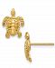 Sea Turtle Stud Earrings in 14k Gold