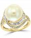 Effy Cultured Freshwater Pearl (12mm) & Diamond (1/2 ct. t. w. ) Ring in 14k Gold