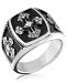 Men's Celtic Ring in Stainless Steel and Black Ion-Plate