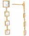 Mother-of-Pearl Square Drop Earrings in 14k Gold