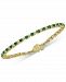 Effy Emerald (2-1/2 ct. t. w. ) & Diamond (1-1/2 ct. t. w. ) Tennis Bracelet in 14k Gold