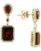 Effy Rhodolite Garnet (8 ct. t. w. ), Ruby (5/8 ct. t. w. ) & Diamond (1/4 ct. t. w. ) Drop Earrings in 14k Gold