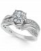 Diamond Halo Twist Engagement Ring (1/2 ct. t. w. ) in 14k White Gold