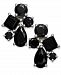 Black Sapphire Cluster Stud Earrings (5-1/2 ct. t. w. ) in Sterling Silver