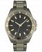 Inc International Concepts Men's Green-Tone Link Bracelet Watch 46mm, Created for Macy's